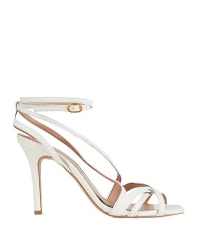 Bianca Di Woman Sandals White Size 11 Soft Leather