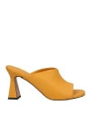 Bianca Di Woman Sandals Yellow Size 8 Soft Leather