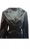 Bianca Nero Women's Stretch Satin Sheen Blazer In Black In Black