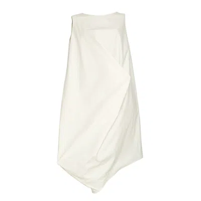 Bianca Popp Women's Asymmetric Dress In White Cotton