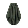 Bianca Popp Women's Balloon Skirt In Green Wrinkled Taffeta In Green