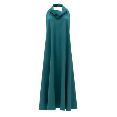 Bianca Popp Women's Bareback Dress In Ocean Green Rayon