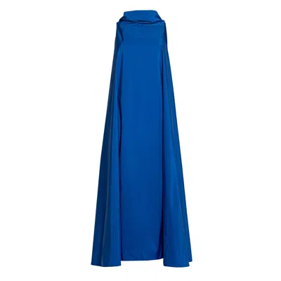 Bianca Popp Women's Bell Dress Long In Blue Taffeta