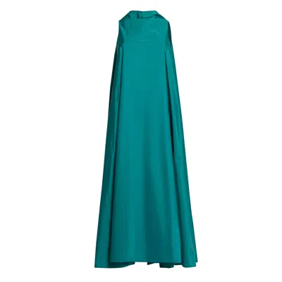 Bianca Popp Women's Bell Dress Long In Green Taffeta