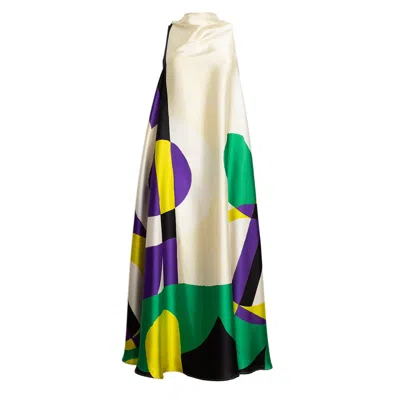 Bianca Popp Women's Bell Dress Long In Multicolor Print