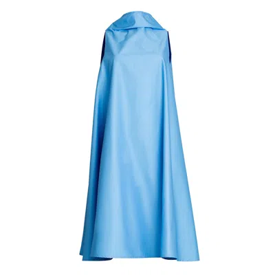 Bianca Popp Women's Bell Dress Midi In Baby Blue Cotton