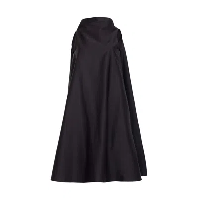 Bianca Popp Women's Bell Dress Midi In Black Cotton