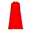 Bianca Popp Women's Bell Dress Midi In Red Cotton In Red