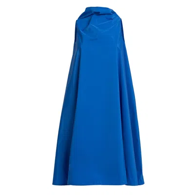 Bianca Popp Women's Bell Dress Short In Blue Taffeta