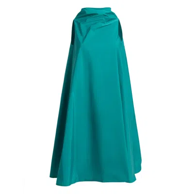 Bianca Popp Women's Bell Dress Short In Green Taffeta