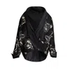 Bianca Popp Women's Black Short Jacket With Silver Embroidery In Black