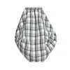 Bianca Popp Women's Black / White Balloon Skirt In White Tartan Taffeta In Multi