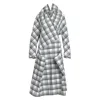 Bianca Popp Women's Black / White Kimono Dress In White Tartan Taffeta In Multi