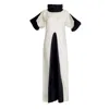 Bianca Popp Women's Black / White Space Nun Dress In Black And White Taffeta In Black/white
