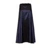 Bianca Popp Women's Blue Bell Dress Midi In Navy Taffeta In Blue