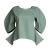 Bianca Popp Women's Blue / Grey Puff Blouse With Flaps In Cloudy Blue In Blue/grey