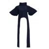 Bianca Popp Women's Blue Long Sides Top In Navy Taffeta With White Stripes In Blue