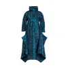 Bianca Popp Women's Blue Many Angles Dress In Flowery Teal Taffeta In Blue
