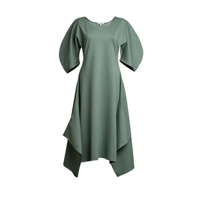 Bianca Popp Women's Blue / Neutrals Puff Dress With Flaps In Cloudy Sky