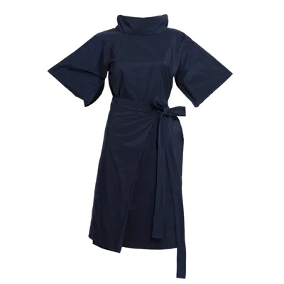 Bianca Popp Women's Blue Nunnery Dress In Navy Taffeta