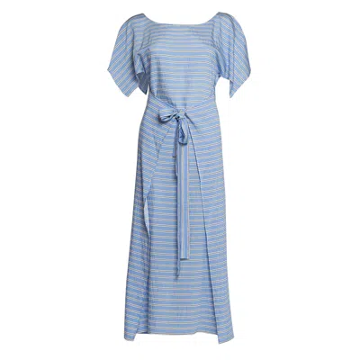 Bianca Popp Women's Blue / White Everyday Beach Dress In Blue And White Stripes In Multi