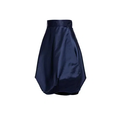 Bianca Popp Women's Blue Wrapped Skirt Navy