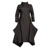 Bianca Popp Women's Brown / Black Many Angles Dress In Brown Taffeta With Black Print In Brown/black