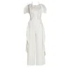 Bianca Popp Women's Flower Jumpsuit In White Cotton In White