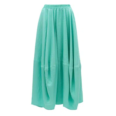 Bianca Popp Women's Green Imperial Skirt In Aqua Rayon