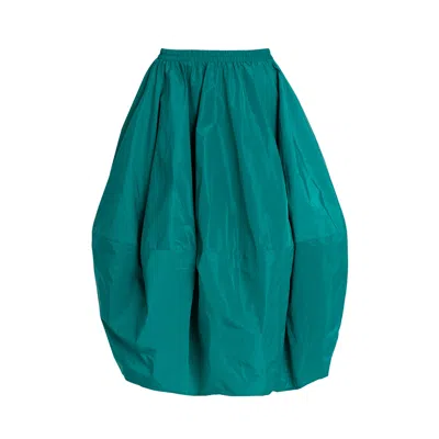 Bianca Popp Women's Imperial Skirt In Green Taffeta