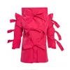 Bianca Popp Women's Many Ribbons Blouse In Strong Pink Taffeta In Red