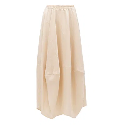 Bianca Popp Women's Neutrals Imperial Skirt In Gardenia Rayon