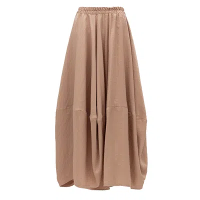 Bianca Popp Women's Neutrals Imperial Skirt In Warm Taupe Rayon