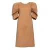 Bianca Popp Women's Neutrals Victorian Sleeves Dress In Nude In Brown