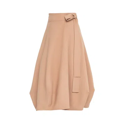 Bianca Popp Women's Neutrals Wrapped Skirt Caramel In Brown