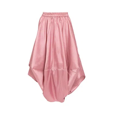 Bianca Popp Women's Pink / Purple Balloon Skirt In Pink Taffeta In Pink/purple
