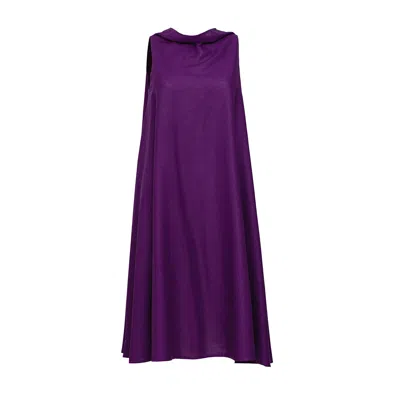 Bianca Popp Women's Pink / Purple Bell Dress In Purple Linen In Pink/purple