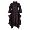 BIANCA POPP WOMEN'S PINK / PURPLE MANY ANGLES DRESS IN FLOWERY PURPLE TAFFETA