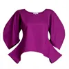 Bianca Popp Women's Pink / Purple Puff Blouse With Flaps In Neon Purple In Pink/purple