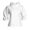 Bianca Popp Women's Puff Blouse With Collar In White In White
