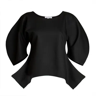 Bianca Popp Women's Puff Blouse With Flaps In Black