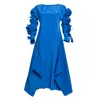 Bianca Popp Women's Ribbon Wrapped Dress In Blue Taffeta In Blue