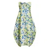 Bianca Popp Women's Semiballoon Dress In Blue Floral Print In Blue