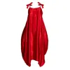 Bianca Popp Women's Semiballoon Dress With Ribbons In Red In Red