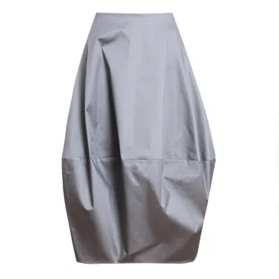 Bianca Popp Women's Sinus Skirt In Grey Cotton