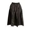 Bianca Popp Women's Traveler Skirt In Black Taffeta With Stripes In Black