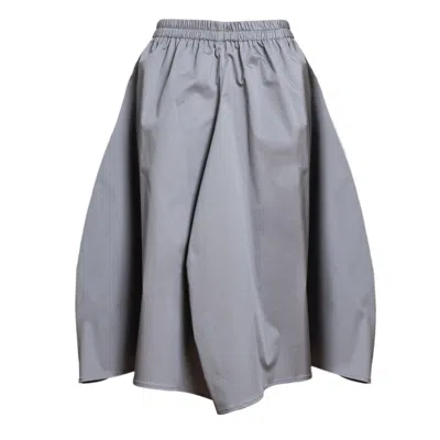 Bianca Popp Women's Tulip Skirt In Grey Cotton In Gray