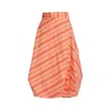 Bianca Popp Women's Wrapped Skirt In Orange Dots Cotton In Neutral