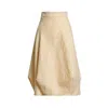 Bianca Popp Women's Wrapped Skirt In Yellow Stripes In Neutral