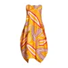 Bianca Popp Women's Yellow / Orange Semiballoon Dress In Orange Geometrical Print In Yellow/orange